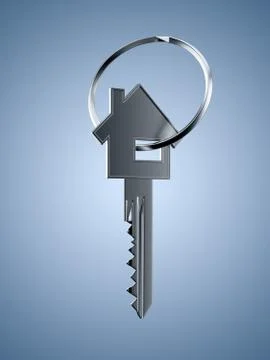 Key shaped as house Stock-Illustration
