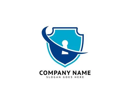 Key Shield Logo Template Design Vector イラスト素材