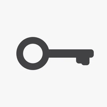 Key sign, icon, symbol. Vector illustration Stock Illustration
