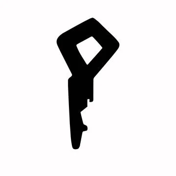 Key silhouette black, vector illustration eps10 Stock Illustration