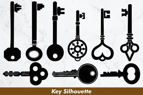 Key Silhouette Stock Illustration
