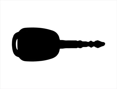Key silhouette vector art Stock Illustration