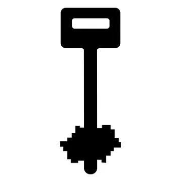 Key silhouette on white background Stock Illustration