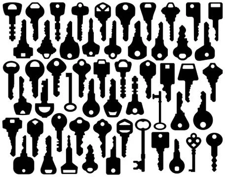 Key silhouettes Иллюстрация