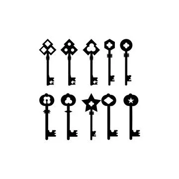 Key silhouettes Stock Illustration