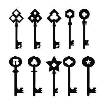 Key silhouettes Stock Illustration