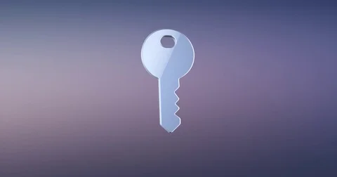 Key Silver 3d Icon Stock Footage 69980663