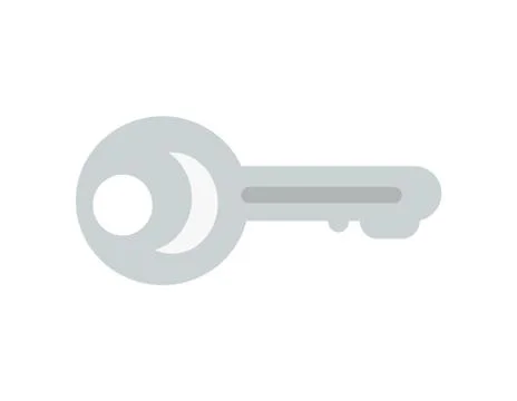 Key Silver Object Closeup Vector Illustration Stock Illustration