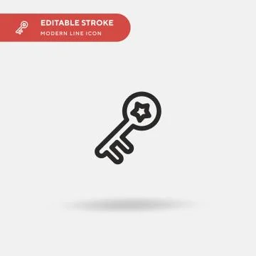 Key Simple vector icon. Illustration symbol design template for web mobile UI Stock-Illustration
