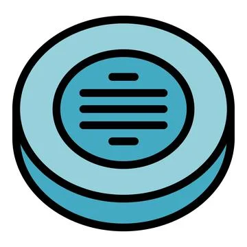 Key smoke detector icon vector flat Stock Illustration
