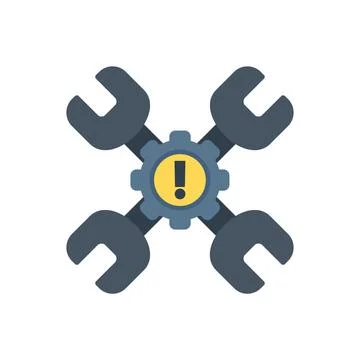 Key solution icon flat vector. Creative problem 스톡 일러스트