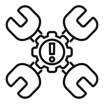 Key solution icon outline vector. Creative problem 스톡 일러스트