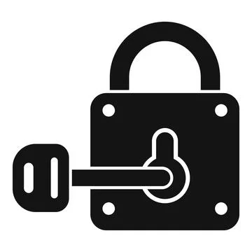 Key solution padlock icon simple vector. Creative business Stock Illustration