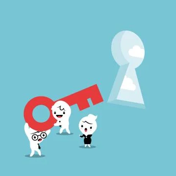 Key for solving problem Stock Illustration
