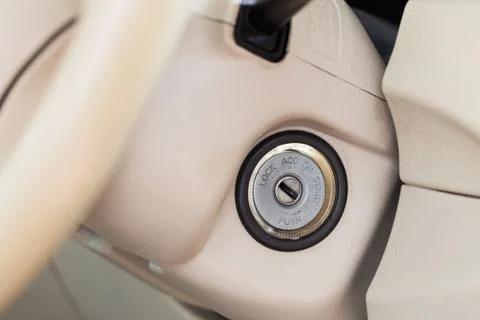 Key to start the vehicle Stock Photos