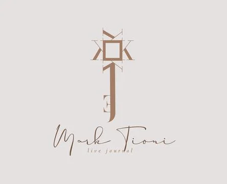 Key stylized live journal label design Stock Illustration