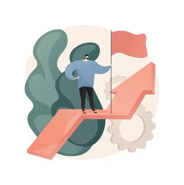 Key to success abstract concept vector illustration. Illustrazione stock