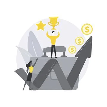 Key to success abstract concept vector illustration. Illustrazione stock