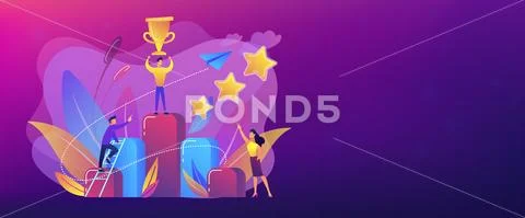 Key to success concept banner header. Stock Illustration