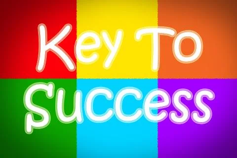 Key to success concept Stock Illustration