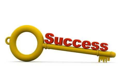 Key with success. Stock Illustration