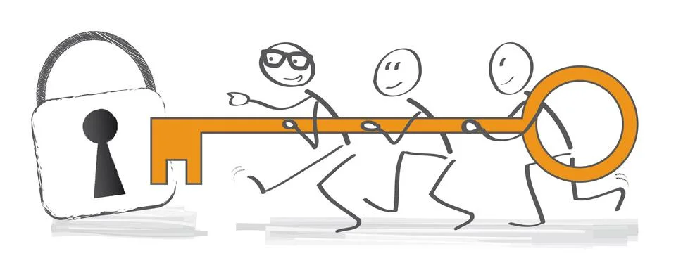 Key to success Stock Illustration