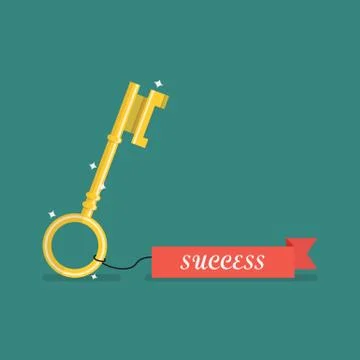 Key to success Stock Illustration