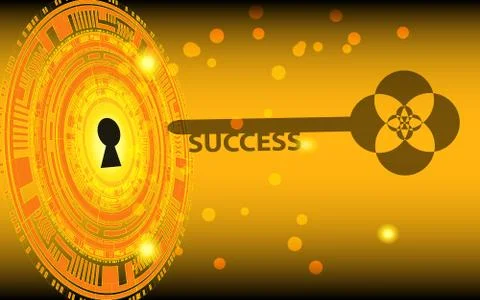 The key to success. Ilustração Stock