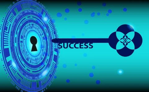 The key to success. Ilustração Stock
