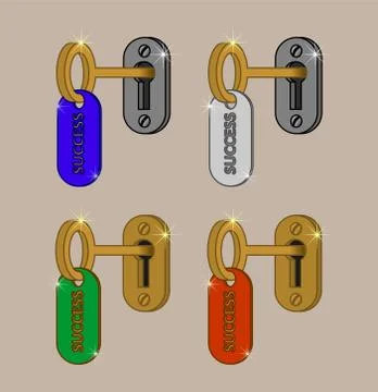 The key to success. Stock Illustration
