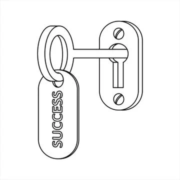 The key to success. Stock Illustration