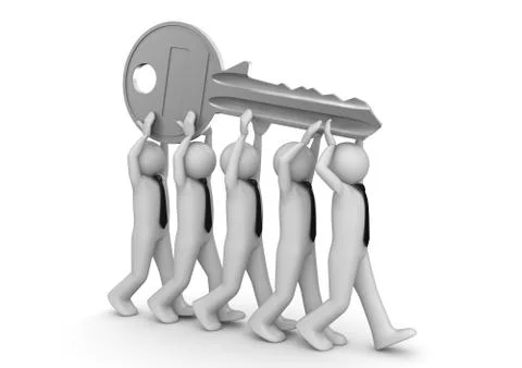 Key to success / key to solution Stock Illustration