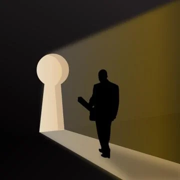 Key to success, metaphor Stock Illustration