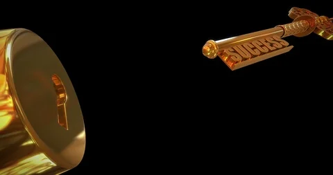 The key of success opens the door Video stock 121114962