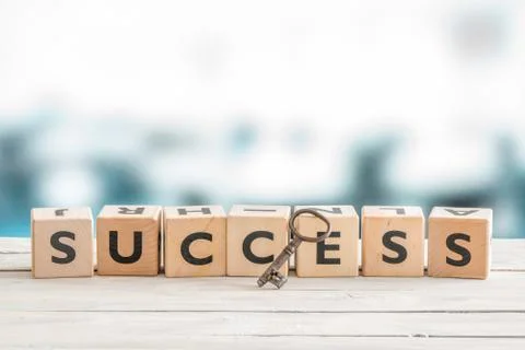 Key to success on a table Stock Photos