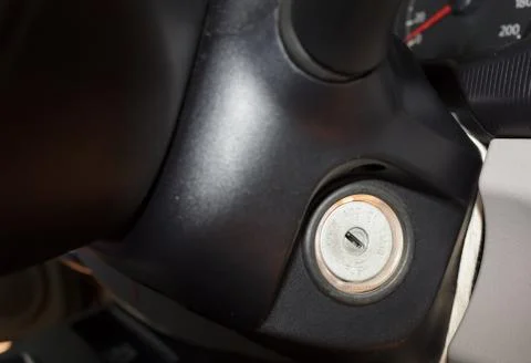 Key switch for starting the car Stock Photos