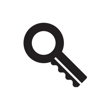 Key symbol isolated on white background Stock Illustration