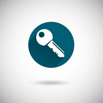 Key symbol isolated on white background Stock Illustration