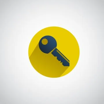 Key symbol isolated on white background Stock Illustration