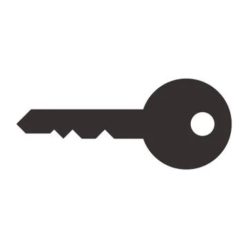 Key symbol isolated on white background Stock Illustration
