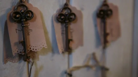 Key Table Numbers at Reception Stock Footage 61349765