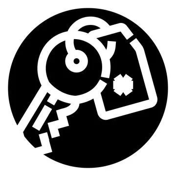 Key tag and lock icon for security access Stock Illustration