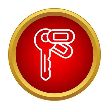 Key with tag icon representing security and access Illustrazione stock
