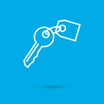 Key with tag Stock Illustration