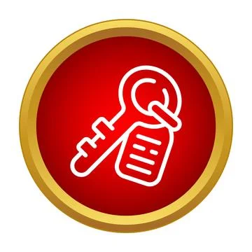 Key with tag offering access and security icon Stock-Illustration
