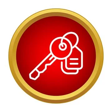 Key with tag for room access and security Stock Illustration