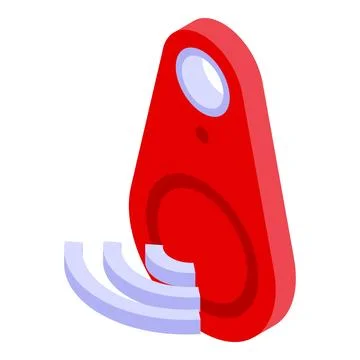 Key tag tracker icon isometric vector. Urban center Stock Illustration