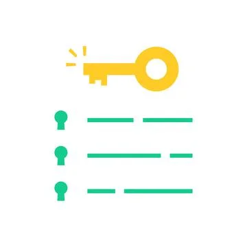 Key takeaway with minimal checklist Stock Illustration