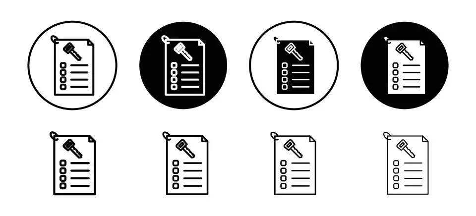 Key takeaway vector icon set collection. Key takeaway Outline flat Icon. イラスト素材