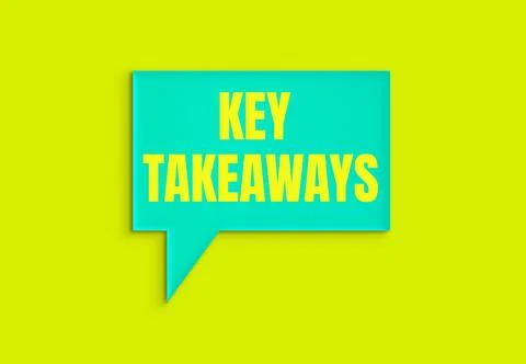 Key takeaways bubble Stock Illustration